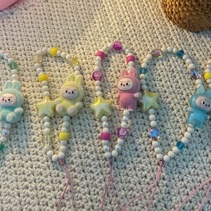 Labubu YELLOW mini keychain landyard⭐️